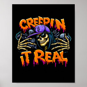 Póster Es un verdadero Halloween Hip Hop Skeletti Drug Gr