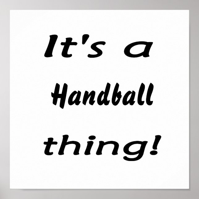 Póster ¡Es una cosa de balonmano! (Frente)