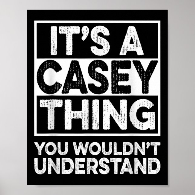 Póster Es Una Cosa De Casey Que No Entender Casey Chr (Frente)