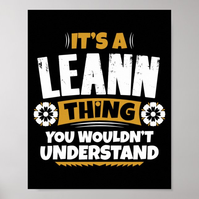 Póster Es una cosa de Leann que no entenderías Leann (Frente)