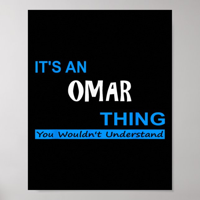 Póster Es Una Cosa De Omar, No Lo Entenderías. (Frente)