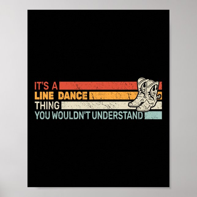 Póster Es una línea de baile de línea de bailes de línea  (Frente)