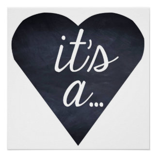 Póster Es una... revelación de género, niño o chica, caja