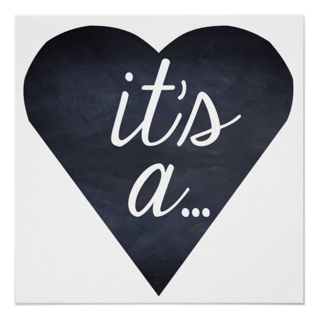 Póster Es una... revelación de género, niño o chica, caja (Anverso)