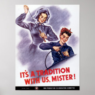 Póster ¡Es una tradición con nosotros, señor!