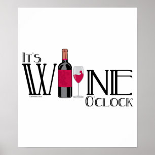 Póster Es Wine O'clock