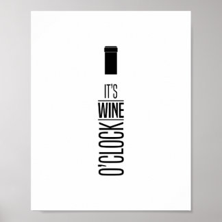 Póster Es Wine O'Clock, cita