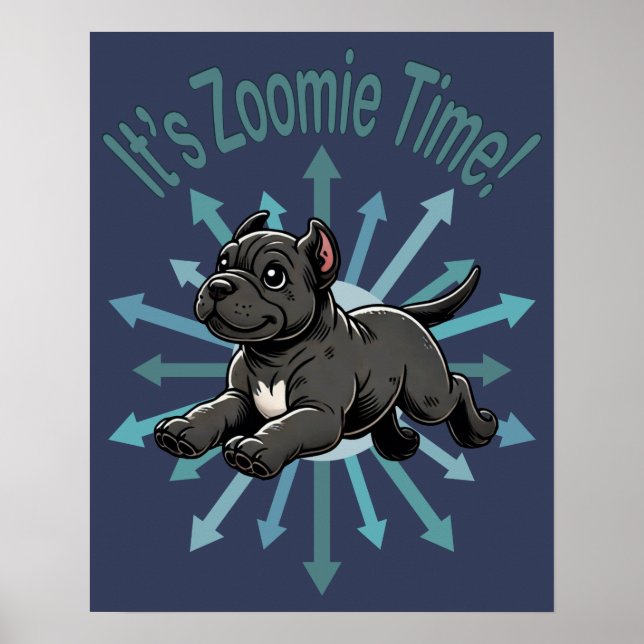 Póster Es Zoomie Time Cane Corso (Frente)