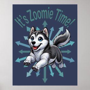 Póster Es Zoomie Time Husky