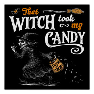 Póster Esa Bruja Me Llevó A Mi Candy Dark