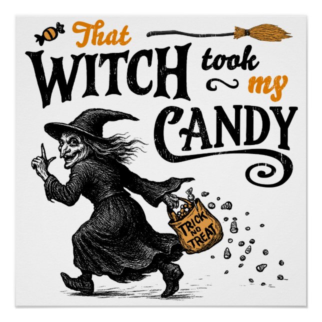 Póster Esa Bruja Me Tomó El Candy (Anverso)
