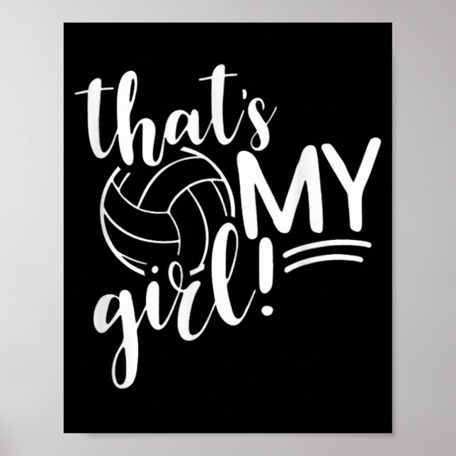 Póster Esa es mi Chica orgullosa madre voleibol (Frente)