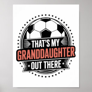 Póster Esa es mi nieta ahí fuera Fútbol Abuela G