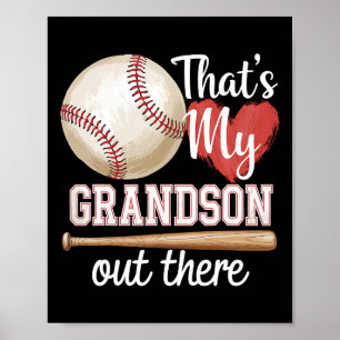 Póster Esa es mi nieto ahí fuera, abuela de béisbol.