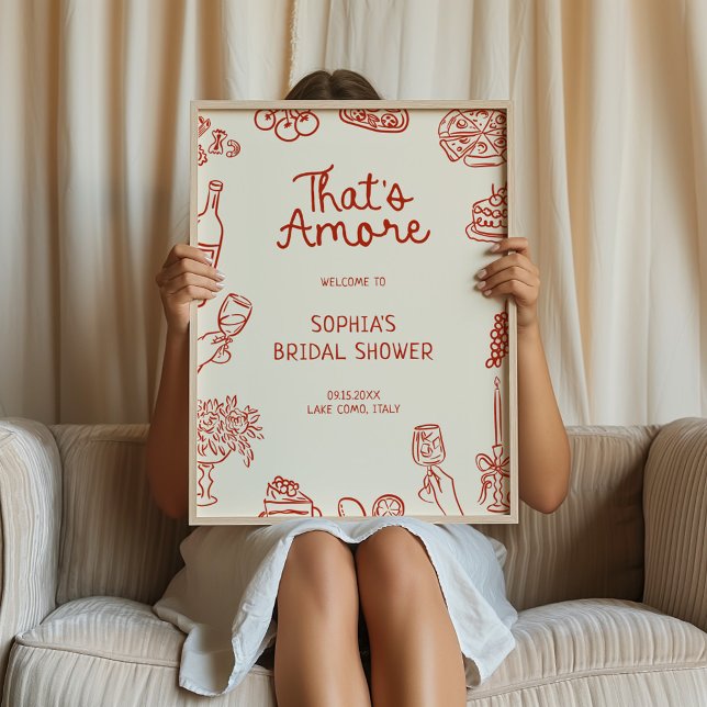 Póster Esa es una ducha de novias más roja ilustrada (Subido por el creador)