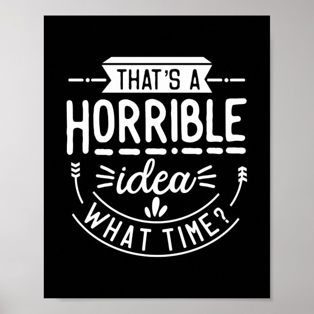 Póster Esa es una idea horrible divertida (Frente)