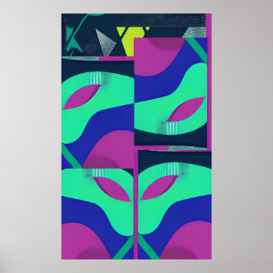 Póster Esa nueva ola de máscaras de Memphis