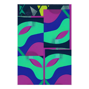 Póster Esa nueva ola de máscaras de Memphis