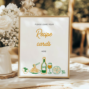 Póster Ésas son unas recetas italianas más rusticas