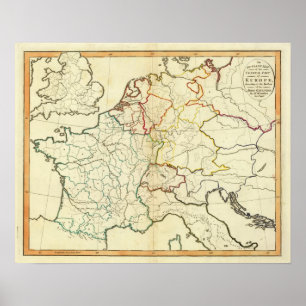 Póster Esbozar Europa