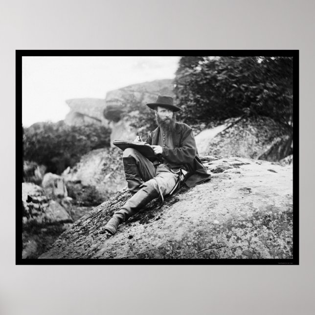 Póster Esbozo artístico del campo de batalla de Gettysbur (Frente)