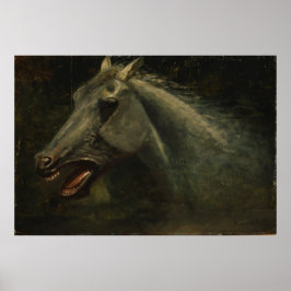 Póster Esbozo de aceite original para "El último del búfa