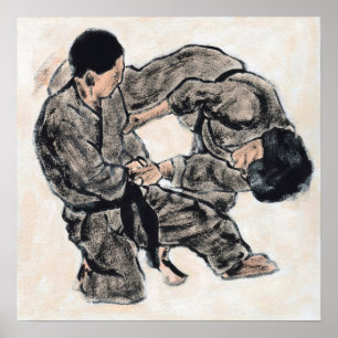 Póster Esbozo de Aikido 28