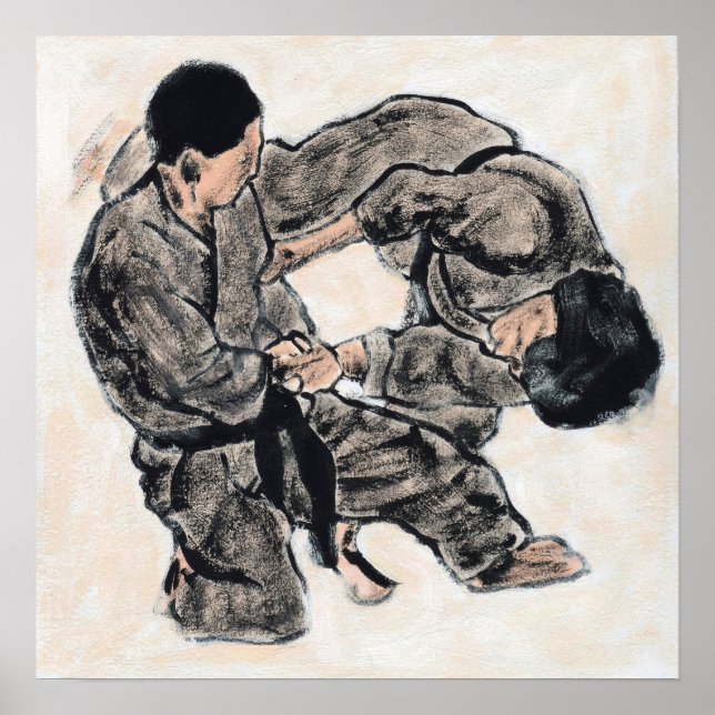 Póster Esbozo de Aikido 28 (Frente)