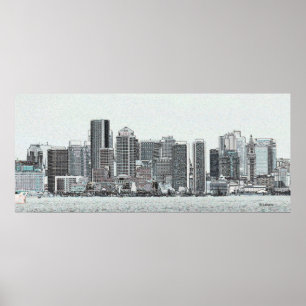 Póster Esbozo de Boston