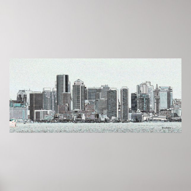 Póster Esbozo de Boston (Frente)