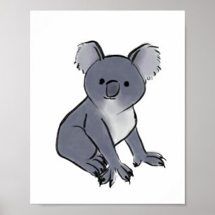 Póster Esbozo de coala adorable