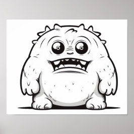 Póster Esbozo de esquema monocasco pequeño