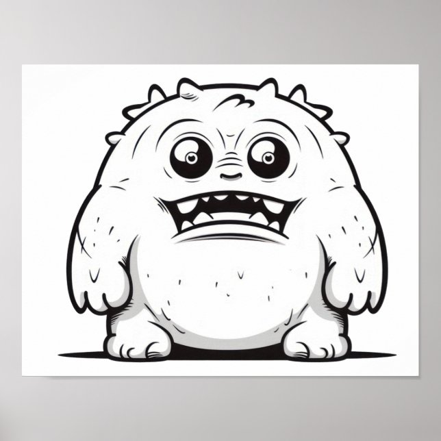 Póster Esbozo de esquema monocasco pequeño (Frente)