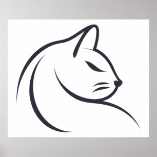 Póster Esbozo de gato