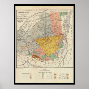 Póster Esbozo de la encuesta de Adirondack - Mapa de Verp
