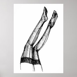 Póster Esbozo de moda de Stockings