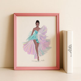 Póster esbozo de moda, ilustracion,