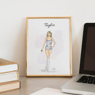 Póster Esbozo de moda, taylor