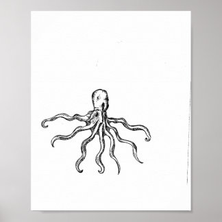 Póster Esbozo de Octopus Imprimir