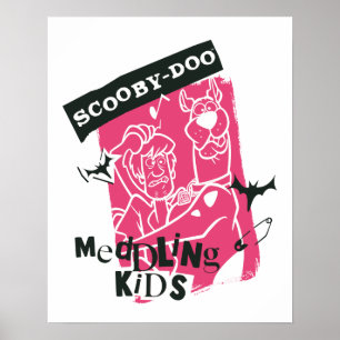 Póster Esbozo de Punk para niños con mezcolanza y escopet