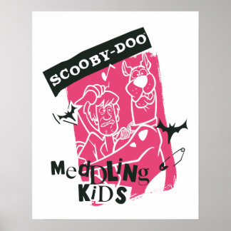 Póster Esbozo de Punk para niños con mezcolanza y escopet