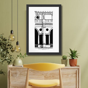 Póster Esbozo de tinta de viaje de la basílica italiana d