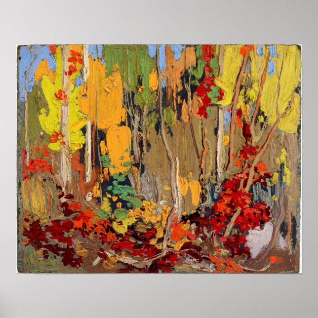 Póster Esbozo de Tom Thomson para Garland del otoño (Frente)
