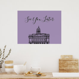 Póster Esbozo de tonos florales de Nottingham