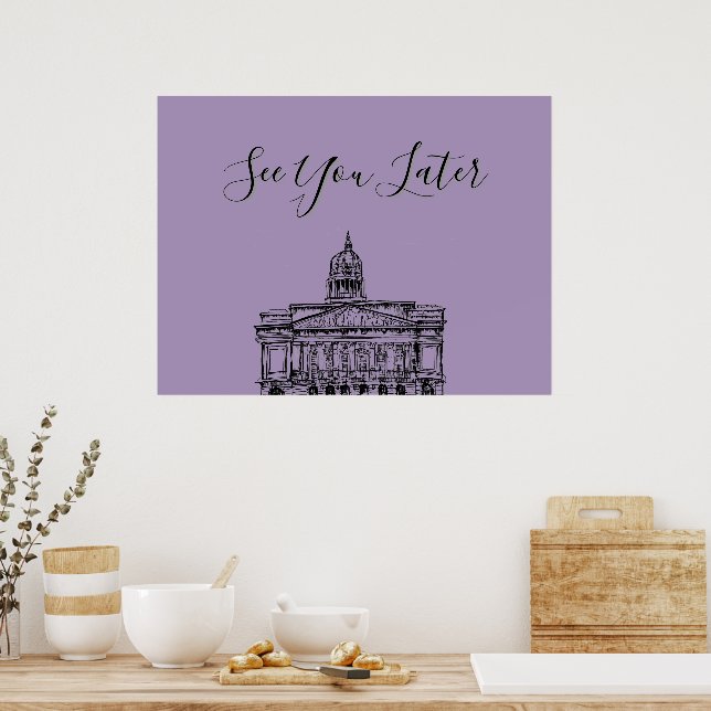 Póster Esbozo de tonos florales de Nottingham (Cocina)