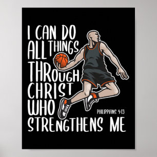 Póster Esbozo del atleta cristiano Philippians Biblia Chr