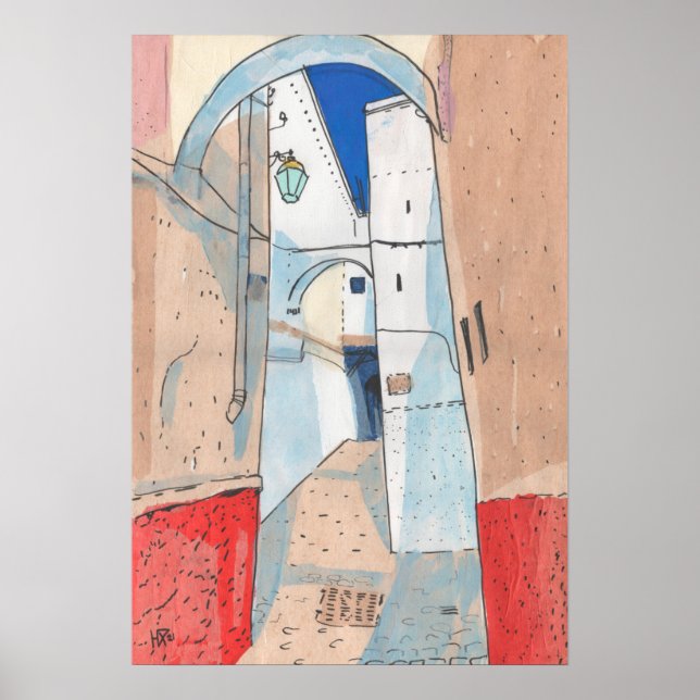Póster Esbozo del coloquio de papel de la ciudad de Marru (Frente)