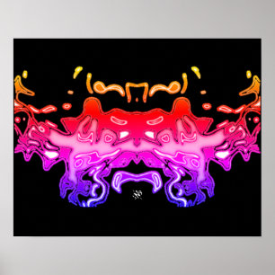 Póster Esbozo del tigre (amarillo 2)