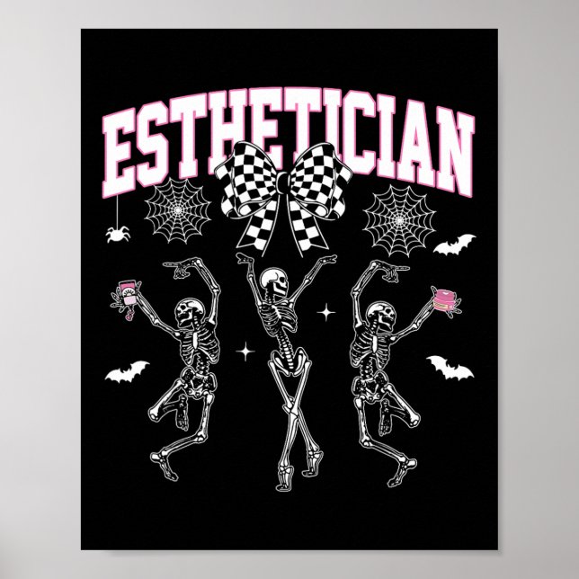 Póster Esbozo Estético Danzando Halloween Doble Piel (Frente)
