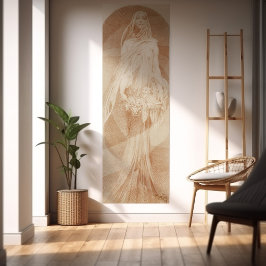 Póster Esbozo femenino "Evocation" de Alphonse Mucha 1897